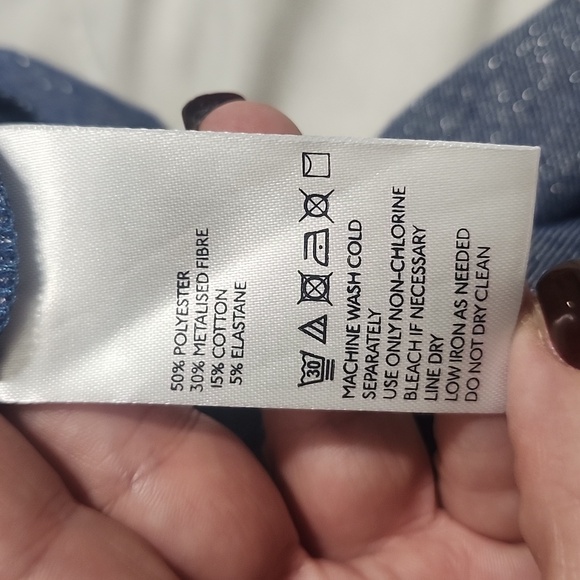 Free People Womens Pleated Love Metallic Mini Dress Small - Picture 8 of 10